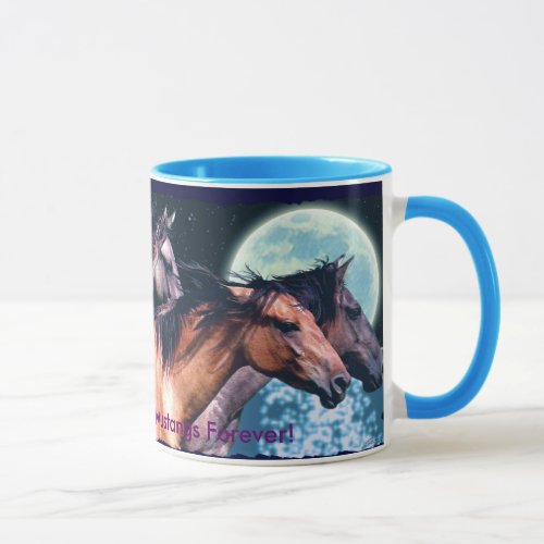 3 Spanish Mustangs Horse_Lovers Drinking Mug