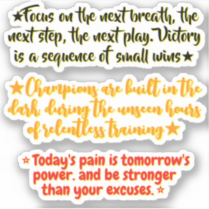 3 Sports Quotes for Athletes   Inspirational  Sticker