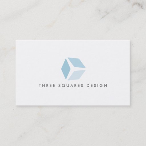 Customizable 3 Squares Logo Business Card
