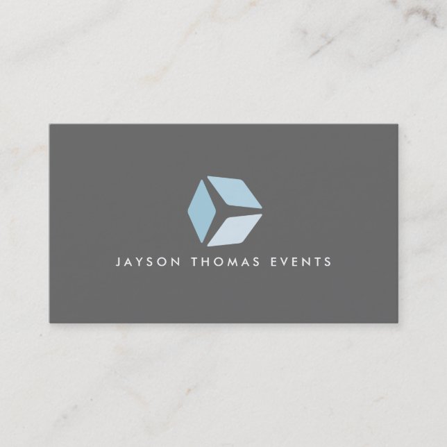 3 Squares Logo (Gray) Business Card (Front)