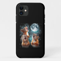 3 Squirrel Moon Howling Squirrel Head Funny