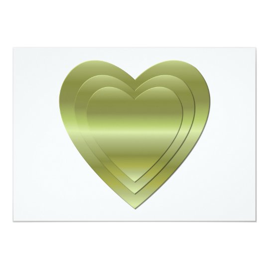 3 stacked gold hearts card
