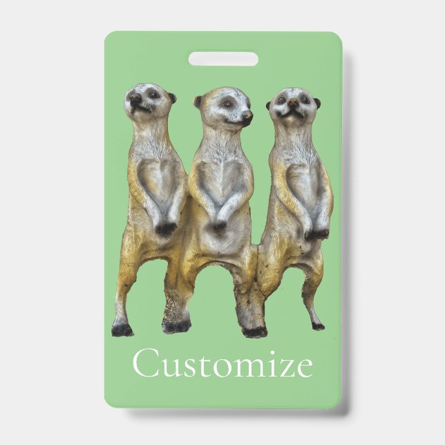 3 Standing Meerkats Thunder_Cove  Badge (Front)
