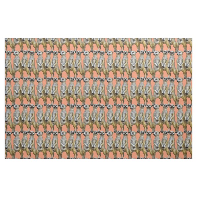 3 Standing Meerkats Thunder_Cove Fabric (Fat Quarter)