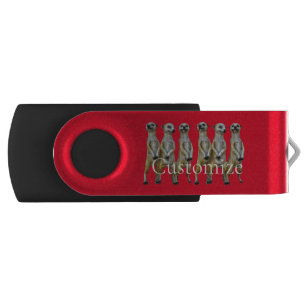 3 Standing Meerkats Thunder_Cove  Flash Drive