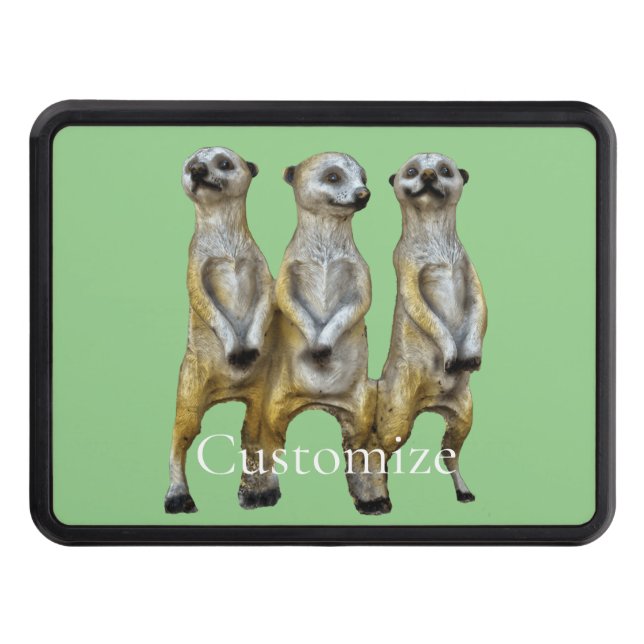 3 Standing Meerkats Thunder_Cove  Hitch Cover (Front)