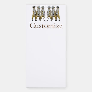 3 Standing Meerkats Thunder_Cove  Magnetic Notepad