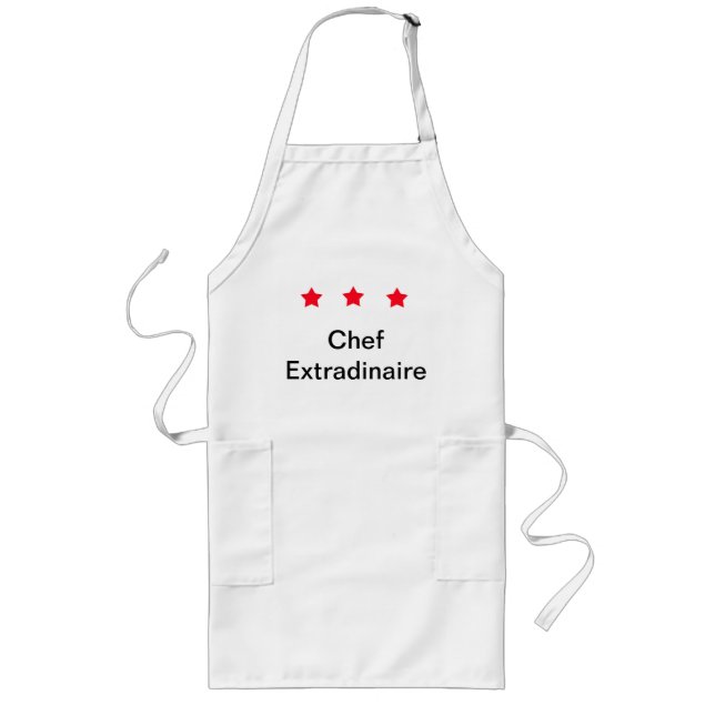 3 Star Chef Long Apron (Front)