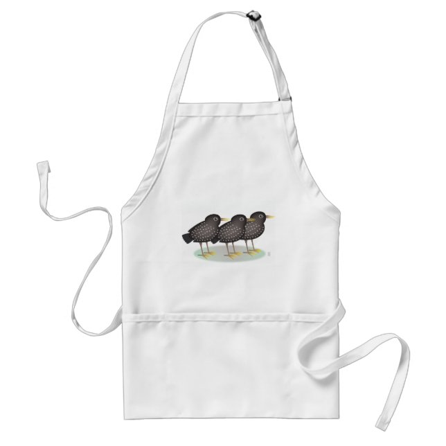 3 starlings adult apron (Front)
