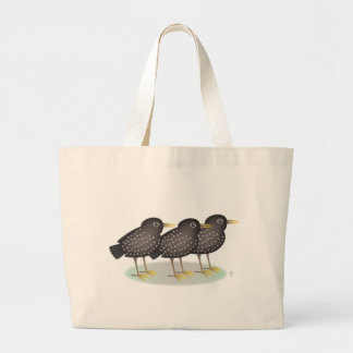 3 starlings large tote bag