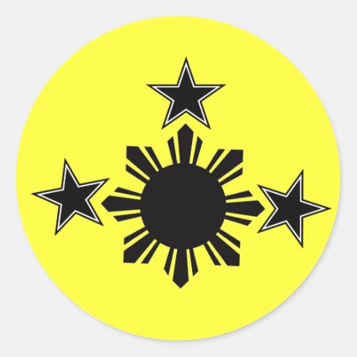 3 Stars and A Sun Classic Round Sticker