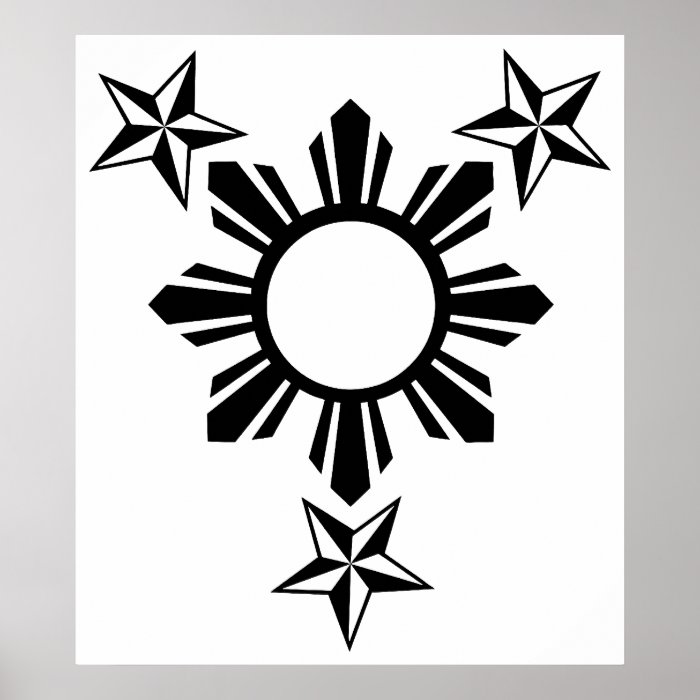 3 Stars And Sun Poster Zazzle