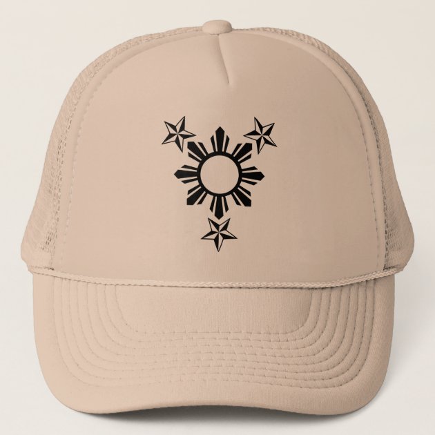 3 Stars and Sun Trucker Hat | Zazzle.com