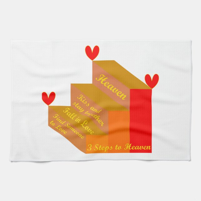 3 Steps to Heaven Cutting Board Kitchen Towel (Horizontal)