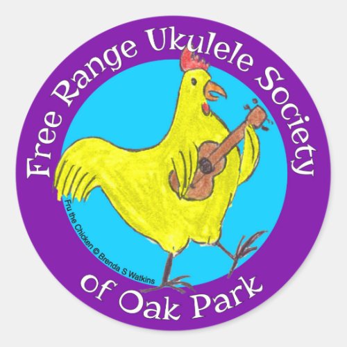 3 Stickers Free Range Ukulele Society