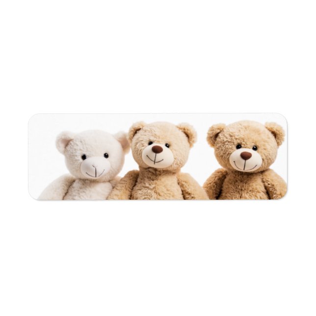 3 teddy bears  label (Front)