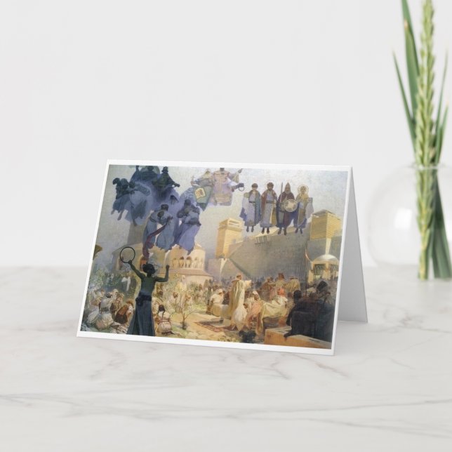 #3 The Introduction of the Slavonic liturgy, Mucha Card (Front)