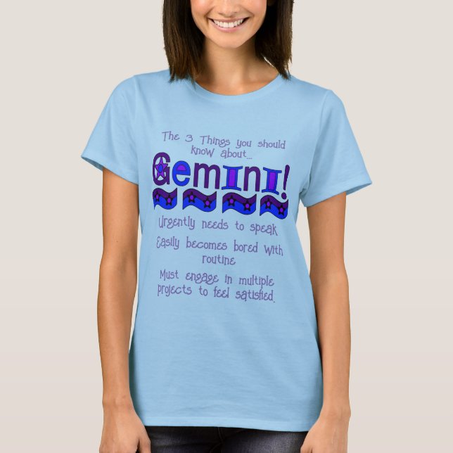 3 Things you should know about Gemini T-Shirt (Front)