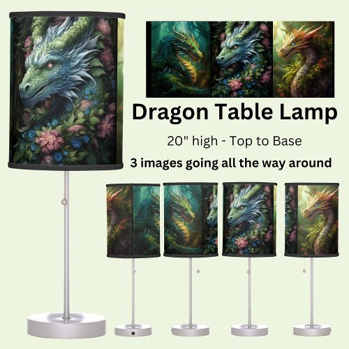 3 Three Dragons  Table Lamp