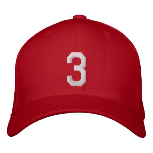 3 Three Embroidered Baseball Hat