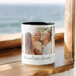 3 Three Photo Collage Family Photos Two-Tone Coffee Mug<br><div class="desc">3 Three Photo Collage Family Photos Coffee Mug. The mug makes the perfect gift for someone who loves modern and stylish pictures on for a birthday,  wedding,  Christmas Holiday,  bridal shower or special occasion personalized gift. Please contact the designer for matching items.</div>