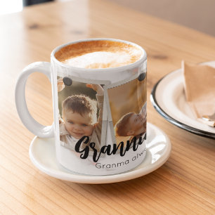3 Three Photo Modern Elegant Collage Family Love Coffee Mug