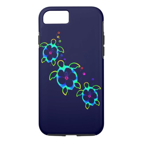 3 Tie Dyed Honu Turtles iPhone 87 Case