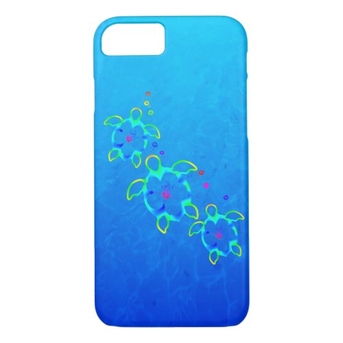 3 Tie Dyed Honu Turtles iPhone 87 Case