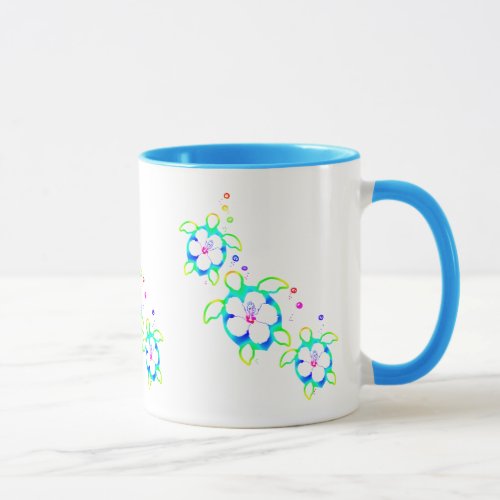 3 Tie Dyed Honu Turtles Mug