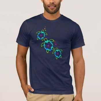 3 Tie Dyed Honu Turtles T-shirt by BailOutIsland at Zazzle