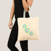 3 Tie Dyed Honu Turtles Tote Bag (Front (Product))