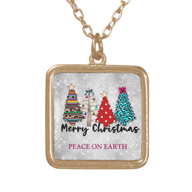 3 trees gold plated necklace (Front)