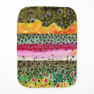 3 Trout Skins for Fishing Ichthyology Fans - Baby Burp Cloth 3 Trout Skins for Fishing Ichthyology Fans - Baby Burp Cloth