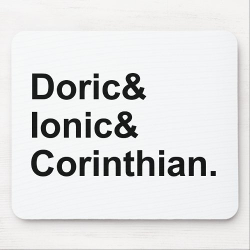 3 Types of Greek Columns  Doric Ionic Corinthian Mouse Pad