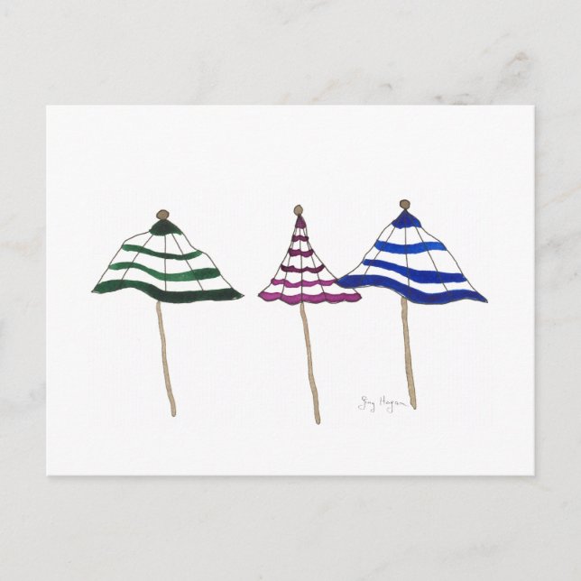 3 Umbrellas Postcard (Front)