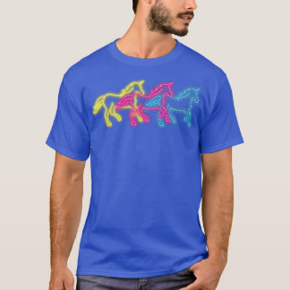 3 Unicorns 80s Retro Neon Sign Women Girl Gift T-Shirt