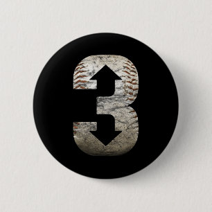 3 Up 3 Down Three Up Three Down Baseball Button
