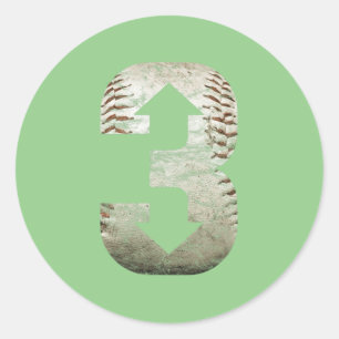 3 Up 3 Down Three Up Three Down Baseball Classic Round Sticker
