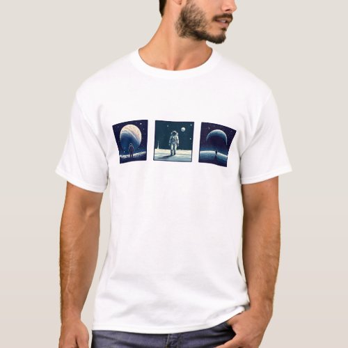 3 Views of The Astronaut T_Shirt