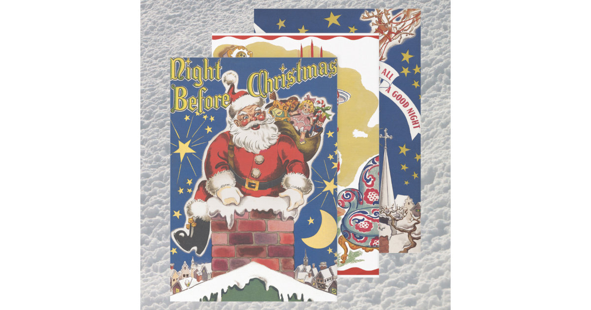 Night Before Christmas Wrapping Paper 