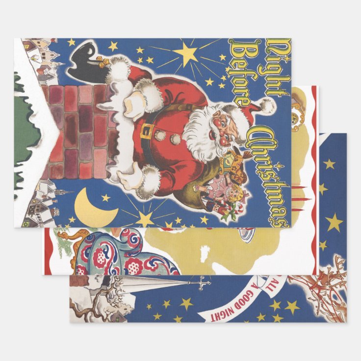 Night Before Christmas Wrapping Paper 