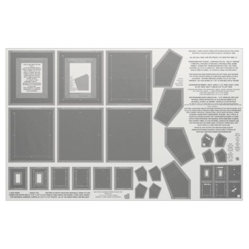 3 washable fabric NO SEW gray photo frame crafts