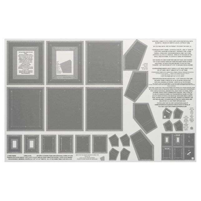3 washable fabric NO SEW gray photo frame crafts (Yard)