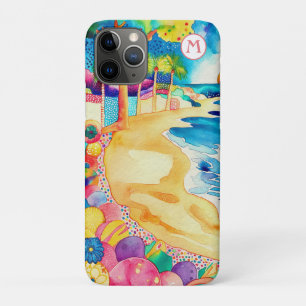 *~* 3 Watercolor Sea Beach Umbrella Sand iPhone 11 Pro Case