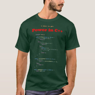 3 ways to get Power in C source code dark Software T-Shirt