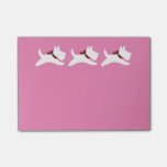 3 White Scotties Personalize Post-it Notes