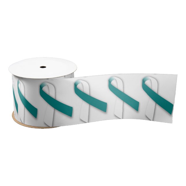 3" Wide Satin Cervical Cancer Awareness Ribbon (Spool)