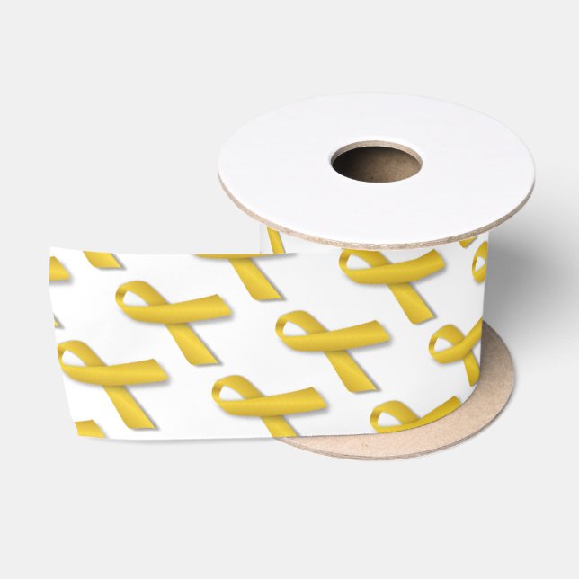 3" Wide Satin Childhood Cancer Awareness Ribbon (Spool)