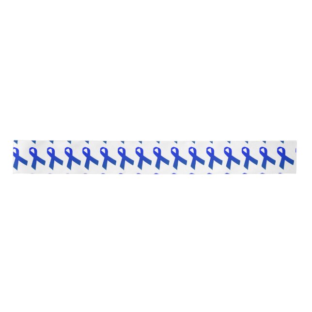3" Wide Satin Colon Cancer Awareness Ribbon (Front)