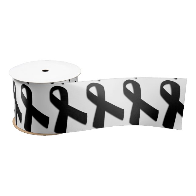 3" Wide Satin Melanoma Cancer Awareness Ribbon (Spool)